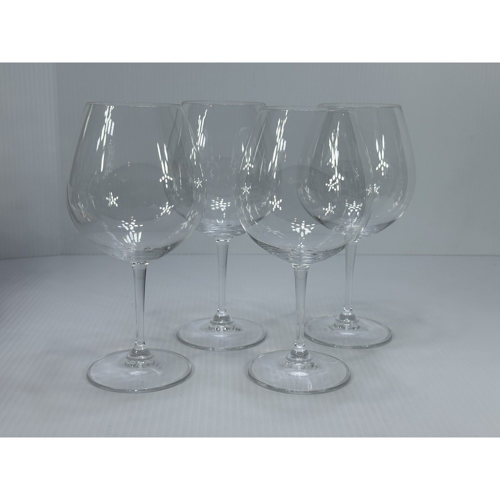 4 Each Riedel‎ 8 1/2" Tall Crystal Stemmed Red Wine Glass